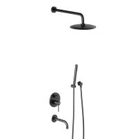 936510300 Scandinavian Pure встраиваемая душевая система  с ванно-душевым смесителем и изливом, чёрн Damixa фото в интернет-магазине Русалия