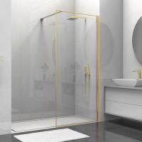 Душевая перегородка Walk-In VSW-1HS800CLG, 800*2000, брашированное золото, стекло прозрачное Vincea фото в интернет-магазине Русалия