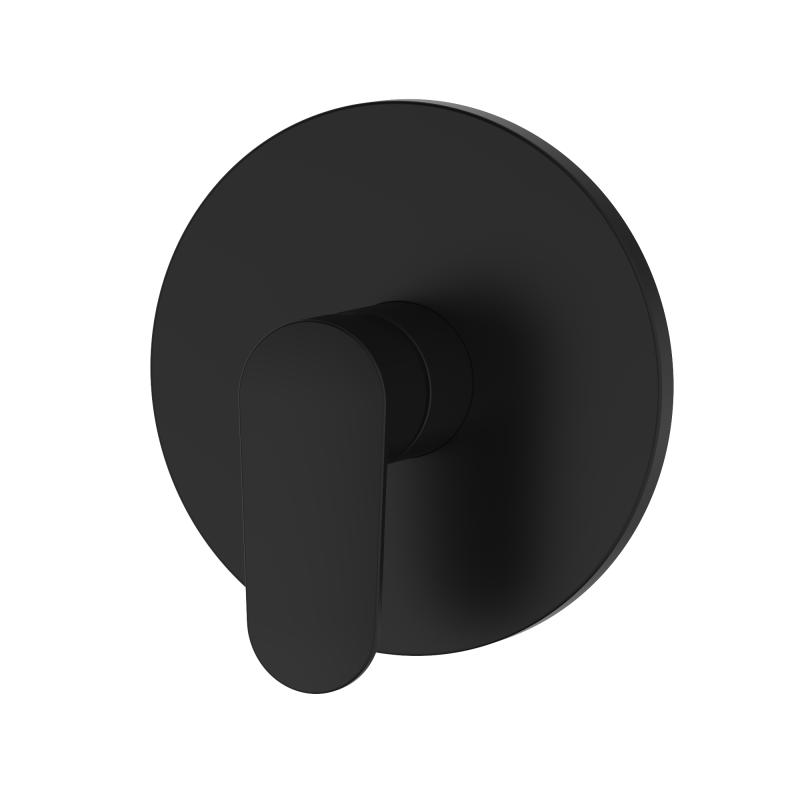 AQ1866MB НИКА смеситель для душа (внешняя и скрытая часть), матовый черный Aquatek