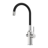 Смеситель Lemark для кухни с подключением к фильтру с питьевой водой Expert (LM5083S-Black) фото в интернет-магазине Русалия