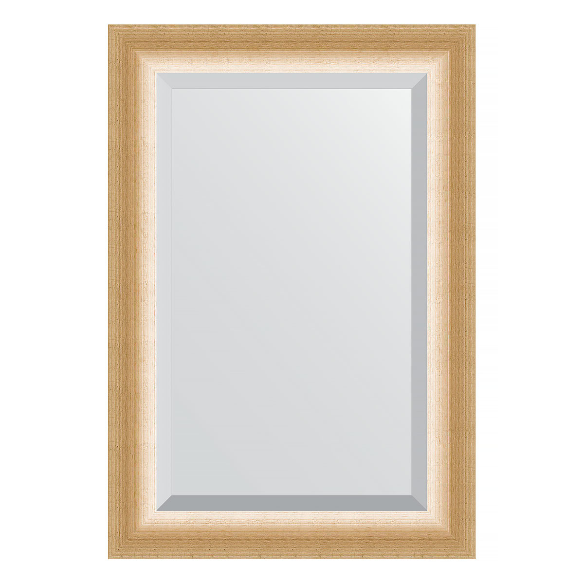 Зеркало настенное с фацетом EVOFORM в багетной раме травленое золото, 66х96 см, BY 1181