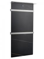 Полотенцесушитель электрический с каменной плитой Черный мрамор WONZON & WOGHAND STUTTGART, Брашированный никель (WW-A504-BR) фото в интернет-магазине Русалия