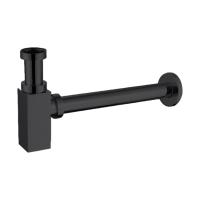 Сифон для раковины AZARIO G 1 1/4, без выпуска, квадрат, латунь, черный AZ-109-BL фото в интернет-магазине Русалия