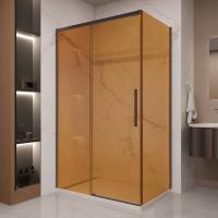 Душевой уголок Stella VSR-1ST9012GSB, 1200*900, черный, стекло янтарь Vincea фото в интернет-магазине Русалия