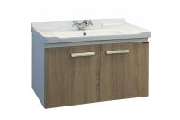 COMFORTY. Тумба-умывальник "Рига-80" дуб сонома с раковиной COMFORTY 9335-80 фото в интернет-магазине Русалия