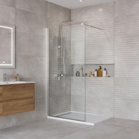 Душевая перегородка BelBagno KRAFT-L-1-90-C-Cr Belbagno фото в интернет-магазине Русалия