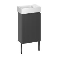 Тумба с раковиной WC Area 40 см матовый темно-серый 221802005 Wellsee фото в интернет-магазине Русалия