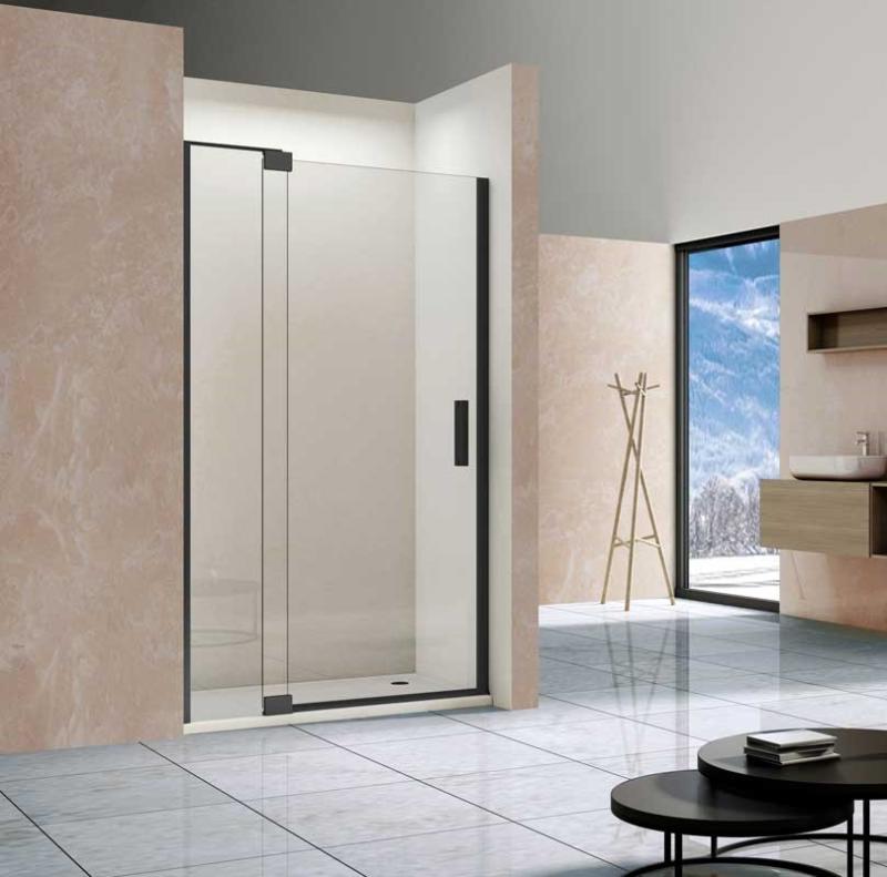 Душевая дверь Extra VDP-1E1112CLB, 1100/1200, черный, стекло прозрачное Vincea