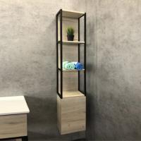 COMFORTY. Шкаф-колонна "Мальме-35" дуб дымчатый фото в интернет-магазине Русалия