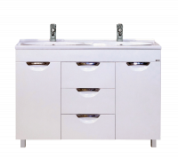 Тумба София 120 с 3 ящиками с раковиной Misty Step (две чаши) 120 Misty фото в интернет-магазине Русалия