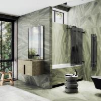 Шторка для ванны складная 3 секции 1400*750 Стекло 6 мм Графит матовый MGV-582-6 MaybahGlass фото в интернет-магазине Русалия