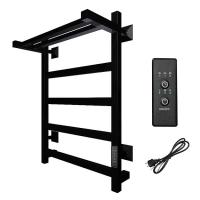 Полотенцесушитель электрический с полочкой (лесенка) Тругор Пэк сп 20 кв П 60х50 см, черный ПЭК сп 20квП/6050чернВГП фото в интернет-магазине Русалия