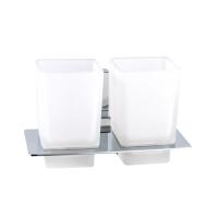 Стакан для ванной комнаты двойной Haiba HB8808, хром фото в интернет-магазине Русалия