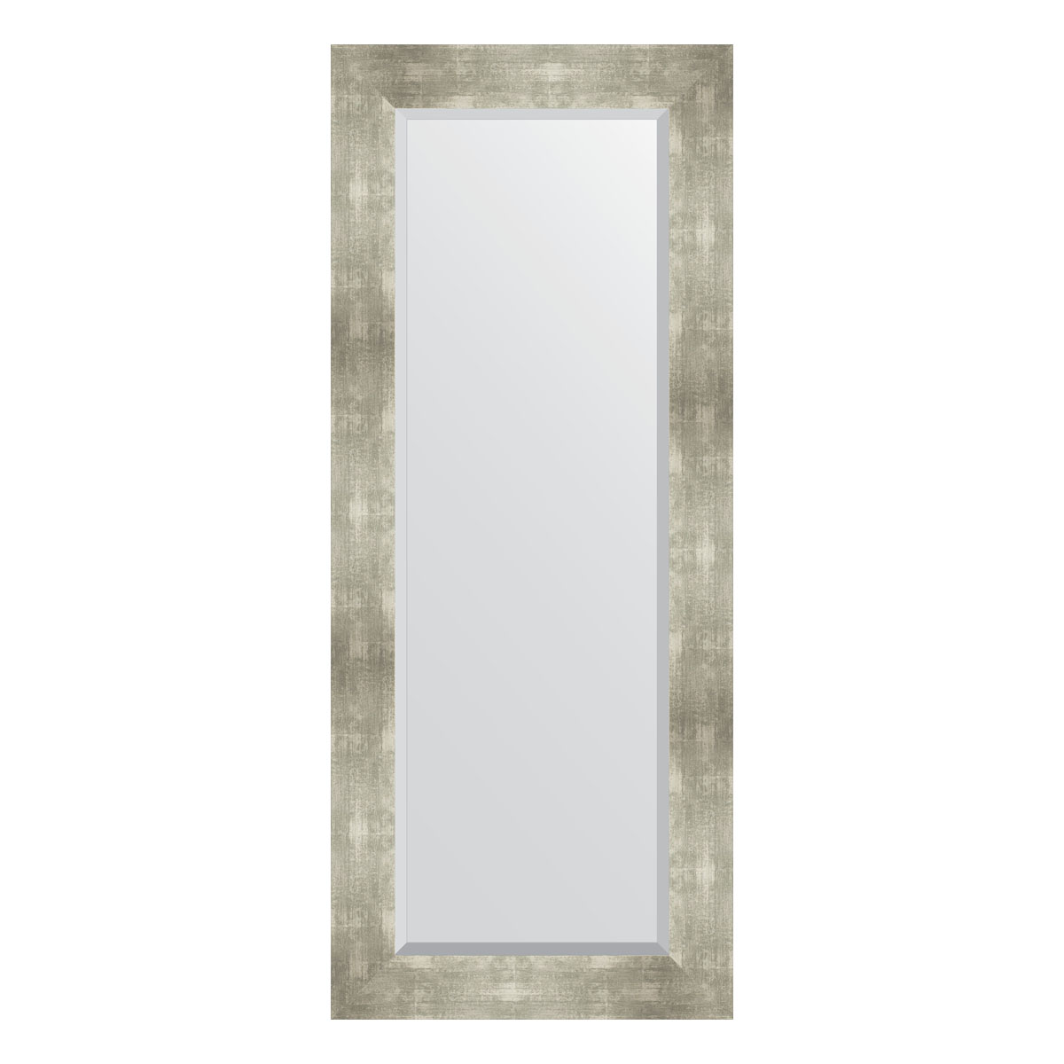 Зеркало настенное с фацетом EVOFORM в багетной раме алюминий, 56х136 см, BY 1160