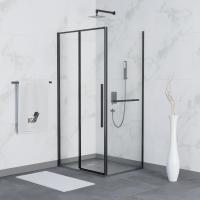 Душевой уголок RGW SV-42-1B (SV-12B + Z-060-2B) 1100x800, профиль черный, стекло прозрачное фото в интернет-магазине Русалия