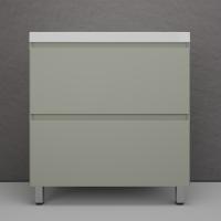 Тумба напольная "Манхэттен 80" ЭМАЛЬ под ASTI 80 2 ящика PLUS олива + Умывальник ASTI 800x450 Style Line фото в интернет-магазине Русалия