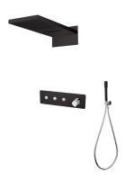 Встроенная душевая система FUSION, трехпозиционная BLACK CHROME 130-BCR фото в интернет-магазине Русалия