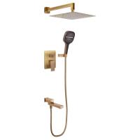 Душевая система встраиваемая Hansberge H6075BR, бронза фото в интернет-магазине Русалия