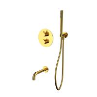 Термостатическая система для ванны скрытого монтажа WHITECROSS Y YSET10GL (золото) фото в интернет-магазине Русалия