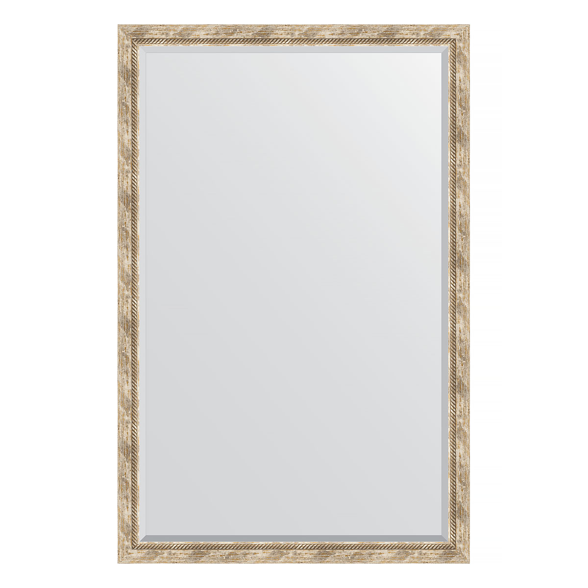 Зеркало настенное с фацетом EVOFORM в багетной раме прованс с плетением, 113х173 см, BY 3615