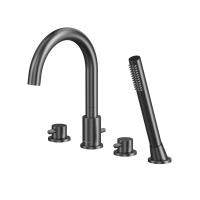 Смеситель для ванны на 4 отверстия WHITECROSS Y Y1232GM (оружейная сталь) фото в интернет-магазине Русалия