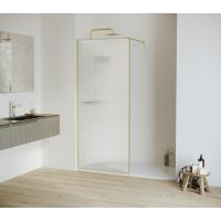 Душевая перегородка RGW WA-08Gb 1000, стекло Ribbed (Ребристое), профиль золото BRUSH фото в интернет-магазине Русалия