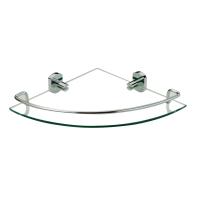 Полка угловая стеклянная Savol S-009973, хром фото в интернет-магазине Русалия