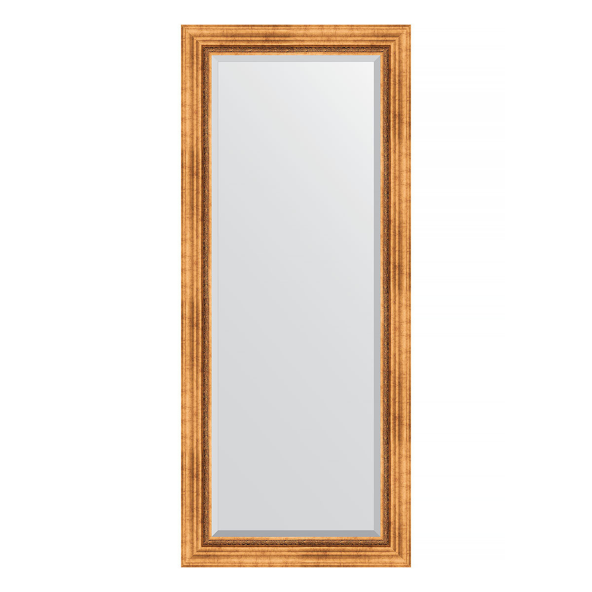 Зеркало настенное с фацетом EVOFORM в багетной раме римское золото, 66х156 см, BY 3568