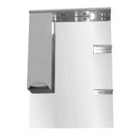 Зеркало-шкаф Loranto Стиль Соло 80 левостороннее, с фрезеровкой, 800х1025х170, белый (CS00024780) фото в интернет-магазине Русалия