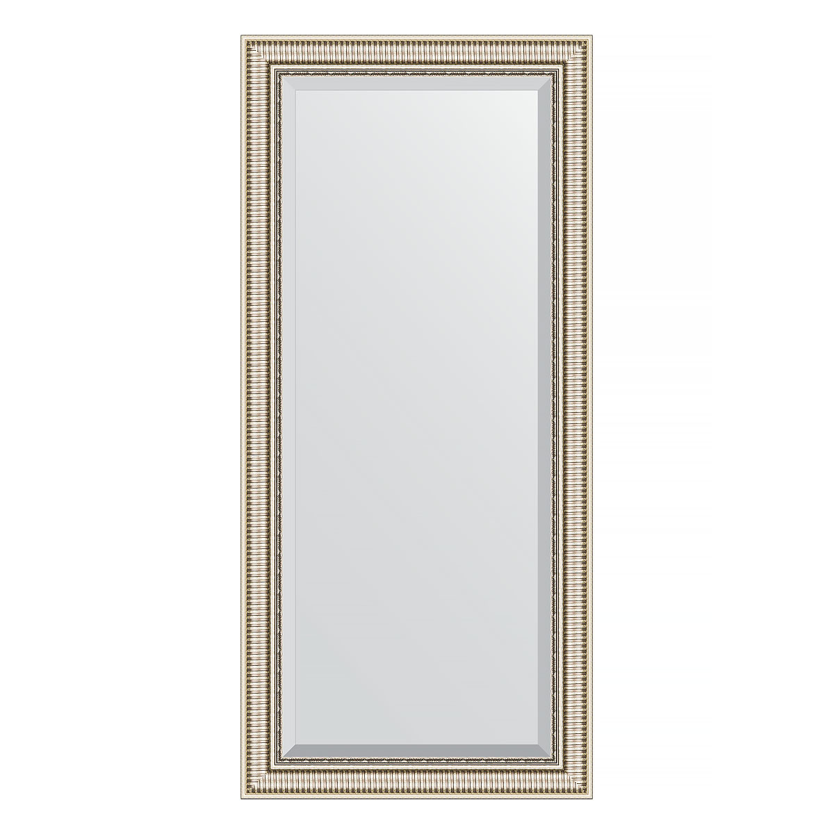 Зеркало настенное с фацетом EVOFORM в багетной раме серебряный акведук, 77х167 см, BY 1308