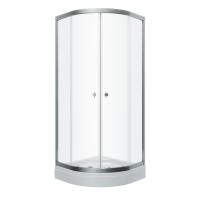 Душевой уголок "Альфа-Хром" 80х80 А, 1/4 круга, низ. подд. (2 места+сифонD90мм) Тритон Щ0000049614 фото в интернет-магазине Русалия