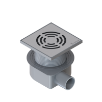 Душевой трап SMART DESIGN 10x10 cm, нерж.сталь ХРОМ 984-10-CR Boheme фото в интернет-магазине Русалия