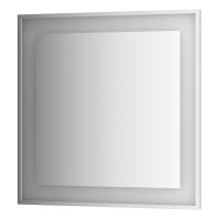 Зеркало настенное в багетной раме хром со встроенным LED-светильником Ledside EVOFORM 90x90 см, BY 2211 фото в интернет-магазине Русалия