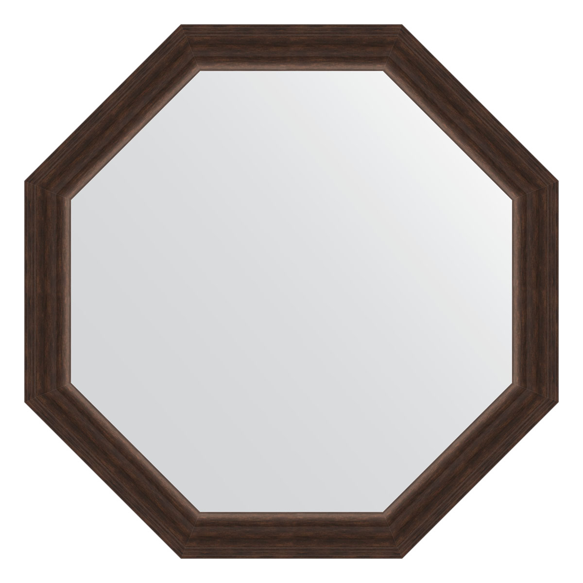 Зеркало настенное Octagon EVOFORM в багетной раме палисандр, 71,6х71,6 см, BY 3723