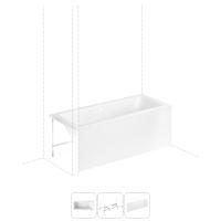 Акриловая ванна Pure 180х80х48 в наборе 3 в 1: акриловая ванна, металлический каркас, лицевой экран S2-37100080 Lavinia Boho фото в интернет-магазине Русалия