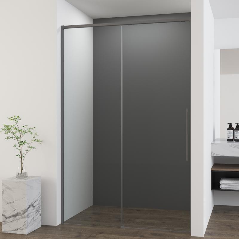 Душевая дверь Ultima VDS-7UL100CLGM, 1000, вороненая сталь, стекло прозрачное Vincea