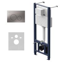 I012704.9031 Pro инсталляция для подвесного унитаза с пневматич клавишей Pro L пластик, мат никель фото в интернет-магазине Русалия