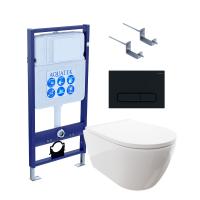 SET AQUATEK ПОЛАРИС (рама AQUATEK Standard INS-0000012+унитаз ПОЛАРИС AQ0700-00 с тонким сиденьем soft-close+ крепеж KKI-0000002 +панель KDI0000025) фото в интернет-магазине Русалия