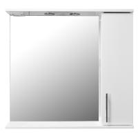 Зеркало-шкаф Loranto Karina 80 800х745х170 подвесной, с подсветкой, правосторонний, белый (CS00086510) фото в интернет-магазине Русалия