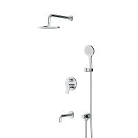 FB85A3RH30 X-Joy, набор: встроеный см-ль, излив, верхний душ 220 мм, ручн.душ, хром AM.PM фото в интернет-магазине Русалия