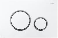 Кнопка смыва Azario двойная, белый+хром (AZ-8200-0045) фото в интернет-магазине Русалия