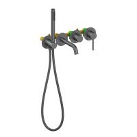 Смеситель встроенный для ванны с душем Timo Saona черное золото (2314/18YSM) фото в интернет-магазине Русалия