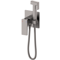 Смеситель с гигиеническим душем встраиваемый WONZON & WOGHAND CUBE 2.0, Темный графит (WW-88829068-BGM) фото в интернет-магазине Русалия