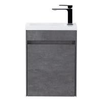 PIETRA MINI База под раковину подвесная, левостороннее исполнение PIETRA MINI-400-1A-SO-SCM-L, Stucco Cemento 394x217x520 Belbagno фото в интернет-магазине Русалия