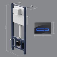 I012704.50A38 Pro инсталл для подв унитаза с сенсорн бесконтактной клав Touchless Pro стекло, черный фото в интернет-магазине Русалия