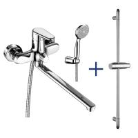 Смеситель Lemark для ванны и душа со стойкой в комплекте Point (LM0379C ) фото в интернет-магазине Русалия
