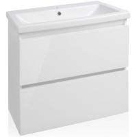 Комплект мебели Даймонд 60 Люкс подвесная, белый glass Style Line фото в интернет-магазине Русалия