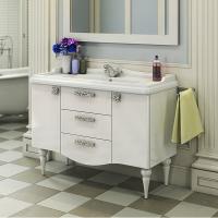 Comforty. Тумба-умывальник "Монако-120" белый глянец с раковиной Comforty 3312 фото в интернет-магазине Русалия