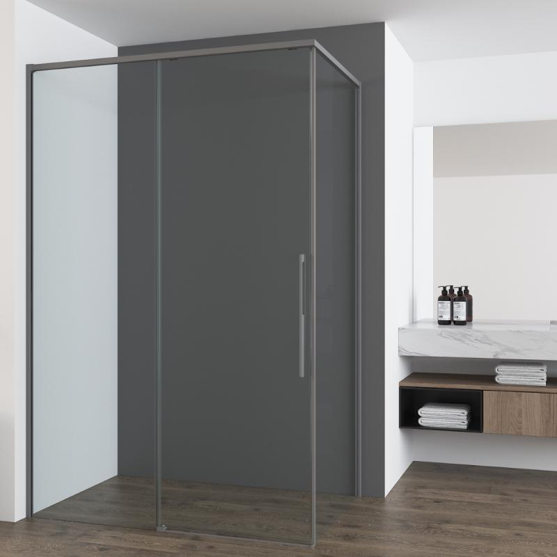 Душевой уголок Ultima VSR-7UL1010CLGM, 1000*1000, вороненая сталь, стекло прозрачное Vincea