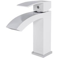 Смеситель для раковины Hansberge H1077W, белый/хром фото в интернет-магазине Русалия